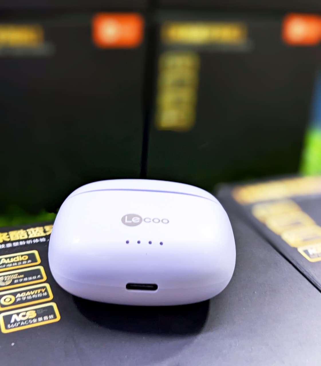 Lecoo E1 – TWS Wireless Bluetooth Earbuds (Lavender Purple) 30mAh Earbuds • 300mAh Charging Case • Deep Bass • Clear Calls • Ultra-Light Semi-In-Ear Design