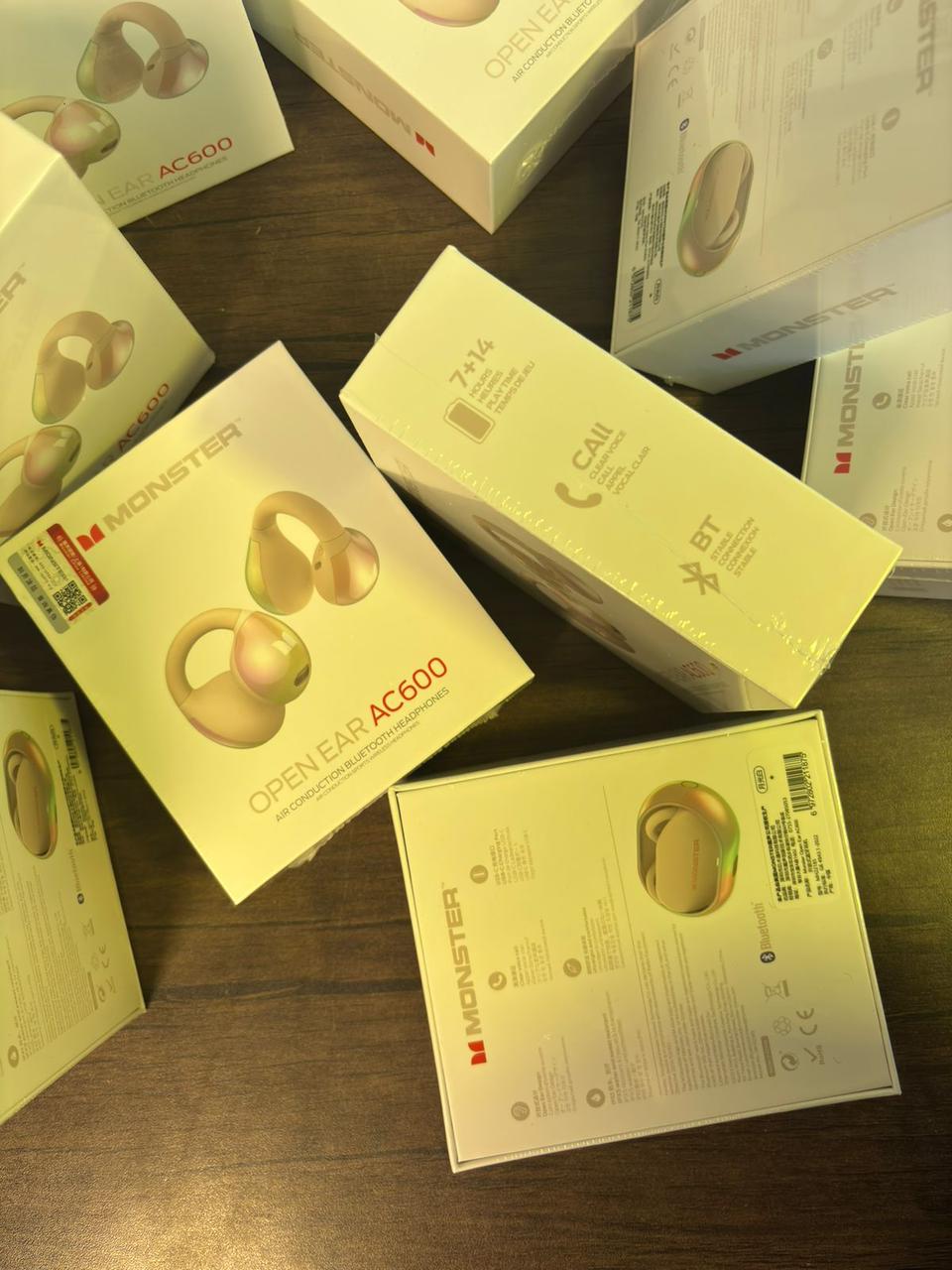 Monster Open Ear AC600 – Air Conduction Bluetooth Headphones Open-Ear Design • 7+14 Hours Playtime • IPX5 Sweat-Resistant • Clear Voice Calls